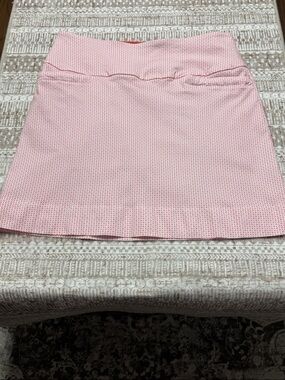 Pink Patterned Women's Skort with Clean Waistband